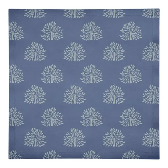 Blooming Bush Cotton Twill Napkin Navy {1}