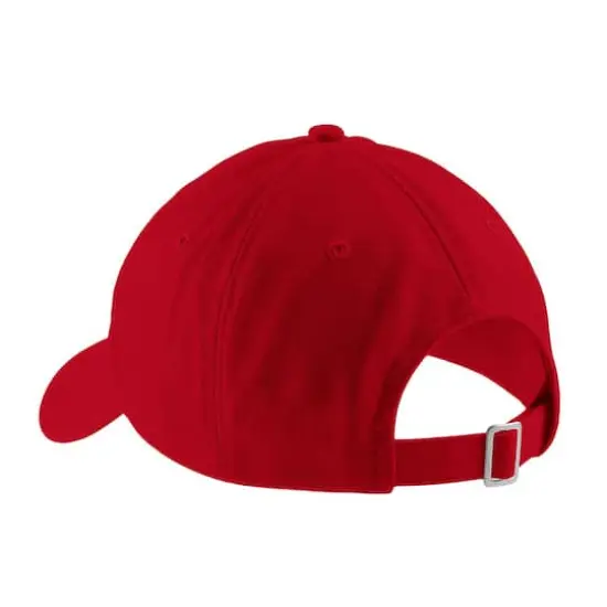 Port & Company&reg; Brushed Twill Low Profile Cap Red {5}