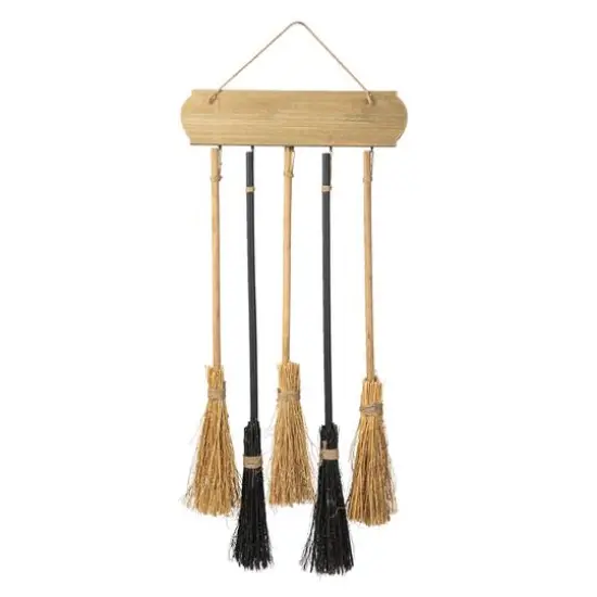Glitzhome&reg; 42" Halloween Wood Brooms Parking Porch D&eacute;cor {7}