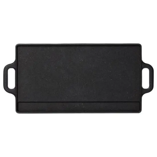 THE ROCK by Starfrit Traditional Cast Iron Reversible Grill Griddle {5}