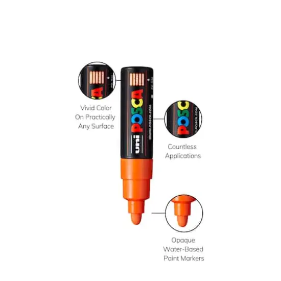 uni&reg; POSCA&reg; PC-7M Bullet Marker Orange {5}
