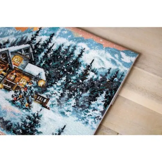 Luca-S Snowy Cabin Counted Cross Stitch Kit {11}