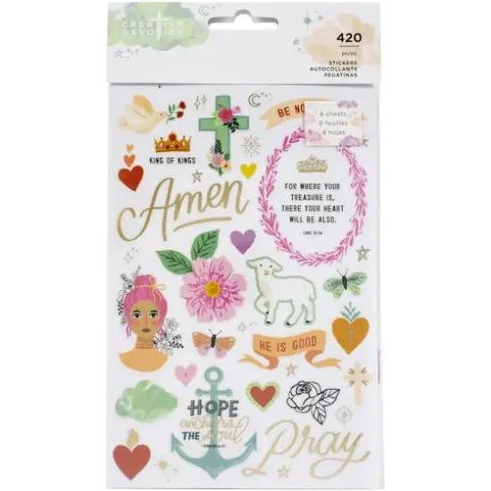 Creative Devotion Draw Near Sticker Book 8/Sheets-W/Gold Foil Accents, 418/Pkg {1}