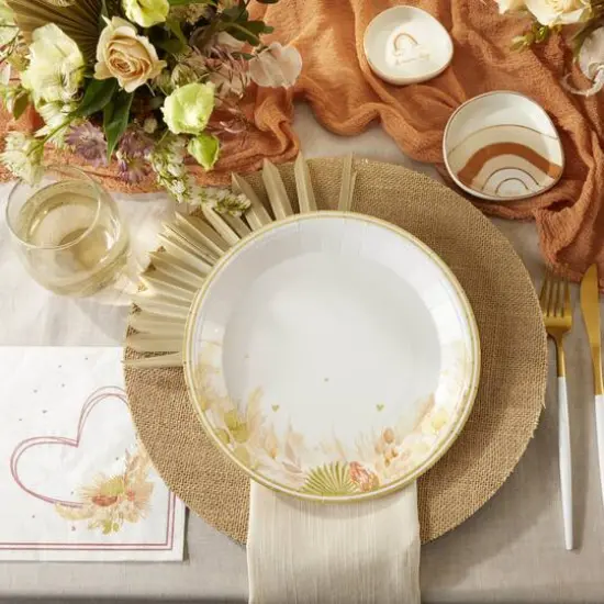 Kate Aspen 9" Boho Premium Paper Plates Set, 16ct. {7}