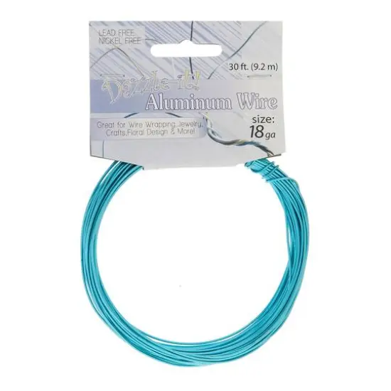 John Bead 18 Gauge Aluminum Jewelry Wire, 30ft. Turquoise {4}