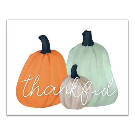 Thankful Pumpkins Canvas Wall Art {1}