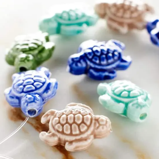 Ceramic Sea Turtle Beads, 19mm by Bead Landing&trade; {3}
