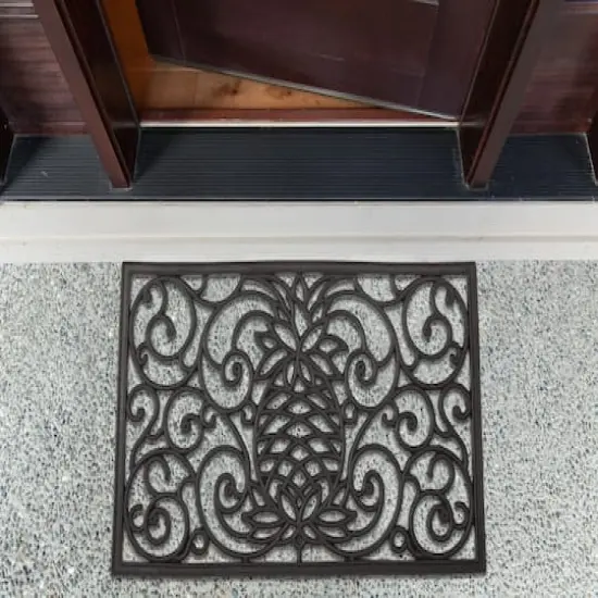 DII&reg; Pineapple Scroll Rubber Doormat {4}