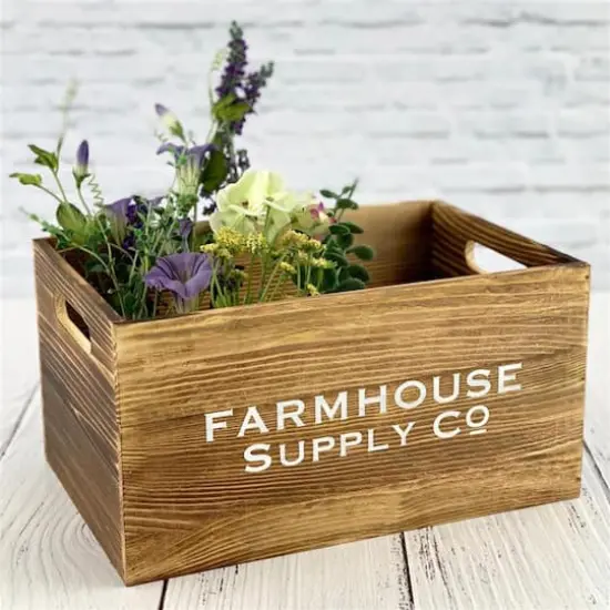 ArtSkills&reg; 14" Large Rustic Solid Wood Crate, 3ct. {5}