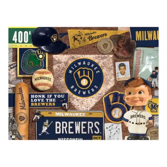 MLB Baseball Retro Series 500 Piece Puzzle Milwaukee Brewers {5}