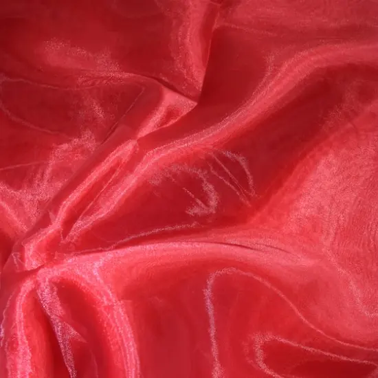 Feldman Organza Polyester Fabric Red {5}