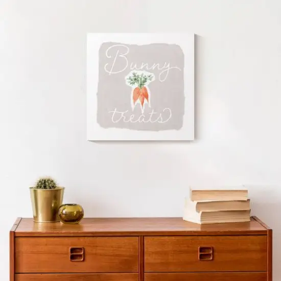 Bunny Treats Canvas Wall Art {4}