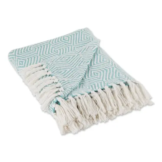 DII&reg; X-Diamond Geometric Throw Aqua {1}