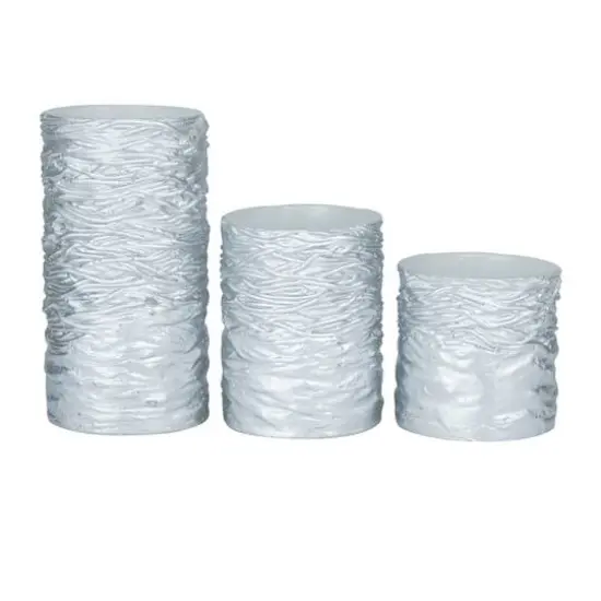 Silver Traditional Flameless Candle Set {6}