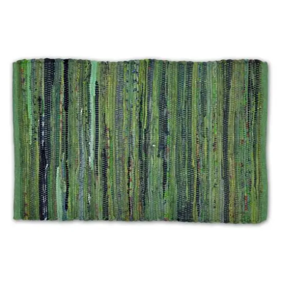 DII&reg; Multi Olive Green Rag Rug, 20" x 31.5" {1}