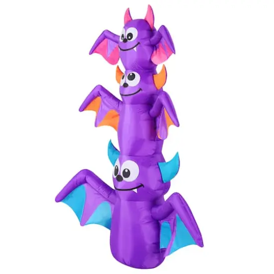 6ft. Airflowz Inflatable Halloween Bat Stack {3}
