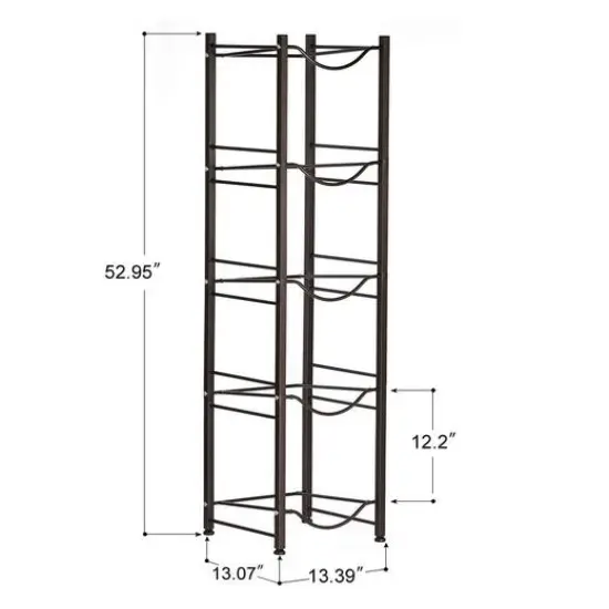 NEX&trade; Dark Brown 5 Tier 5 Gallon Metal Water Jug Holder Storage Rack {3}