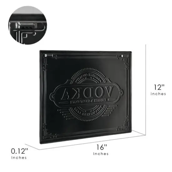 American Art Decor Vodka Metal Embossed Sign {7}