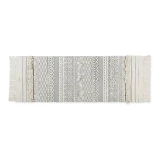 DII&reg; Hand-Loomed Shag Rug Runner, 2ft. x 3" x 6ft. Gray/Off White {2}