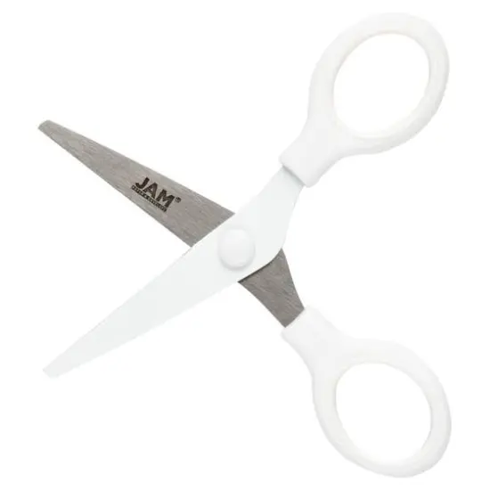 JAM Paper 5" Multi-Purpose Mini Scissors White {4}