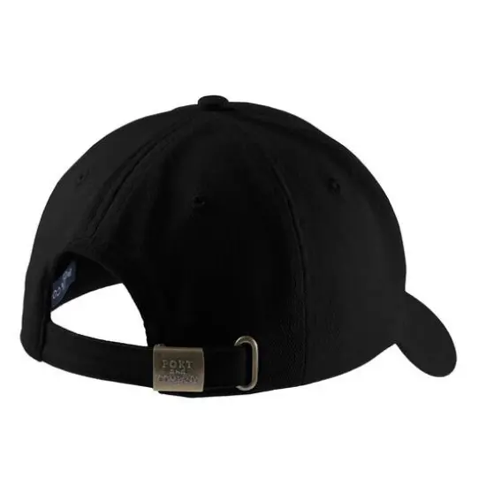Port & Company&reg; Brushed Twill Cap Black {5}