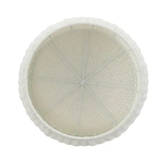 Household Essentials 9" Woven Storage Ottoman White {7}