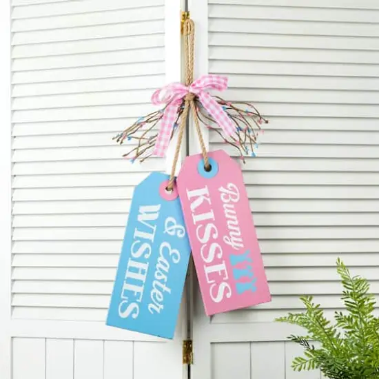 Glitzhome&reg; 24" Easter Wooden Doorknob Hanging D&eacute;cor {3}