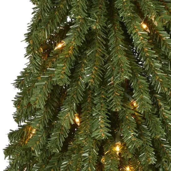 3ft. Pre-Lit Grand Alpine Artificial Christmas Tree, Clear LED Lights {4}