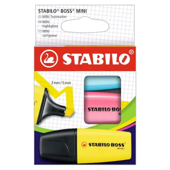 STABILO&reg; BOSS&reg; 3 Color Mini Highlighter Wallet Set I {1}
