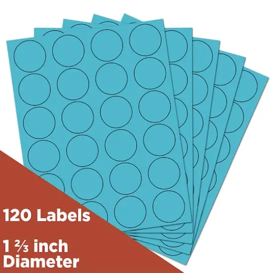 JAM Paper Circle Label Stickers Blue {4}
