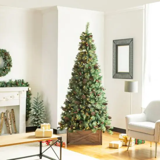 Glitzhome&reg; 22" Natural Wooden Tree Collar {7}