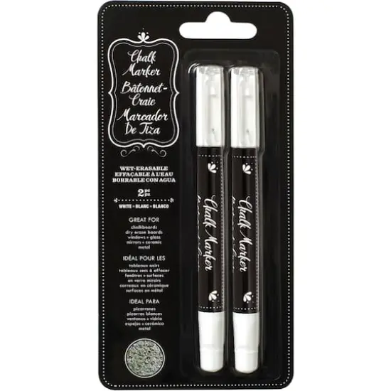 American Crafts&trade; White Erasable Chalk Markers, 2ct. {1}