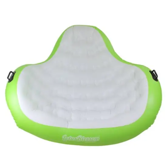 80" Inflatable Green Lotus Blossom Swimming Pool Duo Lounger {1}