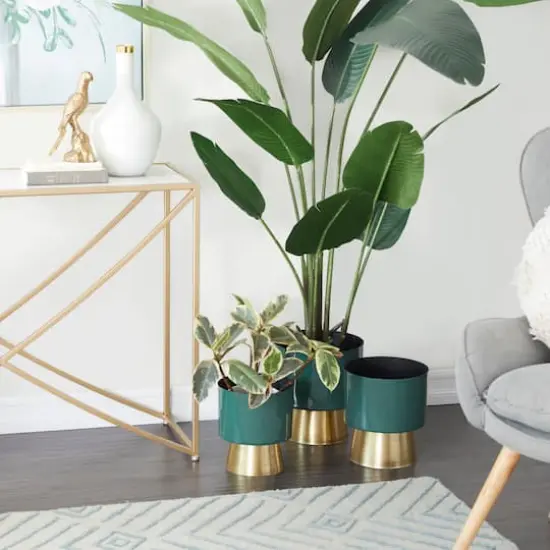 Green Modern Planter, Set of 3" 11", 10", 9" {9}