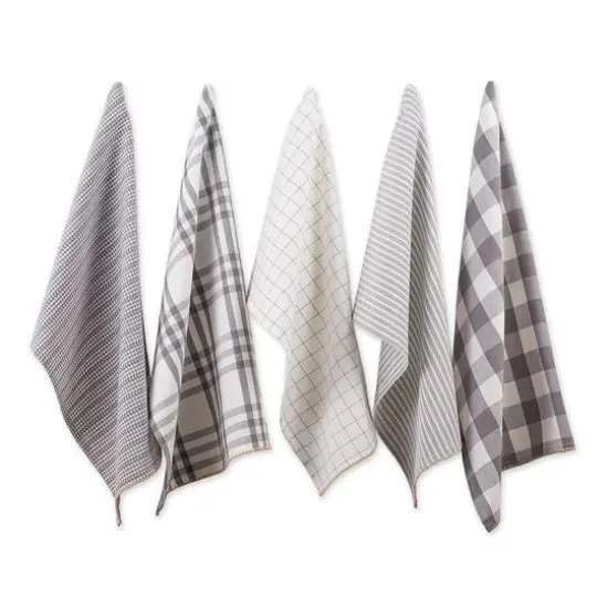 DII&reg; Gray Farmhouse Woven Dishtowel Set {1}