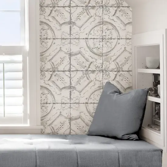 InHome Newport Tin Tile Peel & Stick Wallpaper {8}