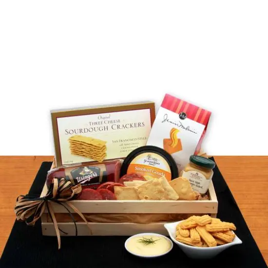 Snackers Delight Meat & Cheese Gift Crate {1}