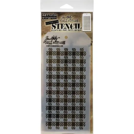 Stampers Anonymous Tim Holtz&reg; Gingham Layered Stencil {1}