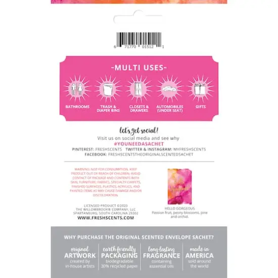 Willowbrook&reg; Fresh Scents&trade; Hello Gorgeous Fragrance Sachets, 3ct. {3}