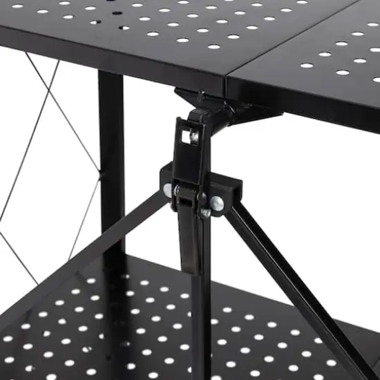 Honey Can Do Black Collapsible 4-Tier Metal Shelf {8}