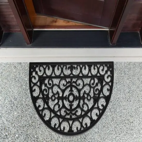 DII&reg; Scroll Half Moon Rubber Doormat {5}
