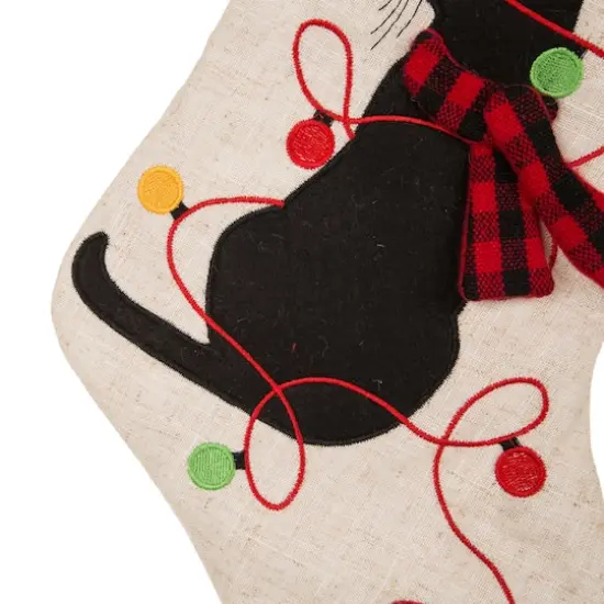 Glitzhome&reg; 21" LED Cat Christmas Stockings, 2ct. {9}