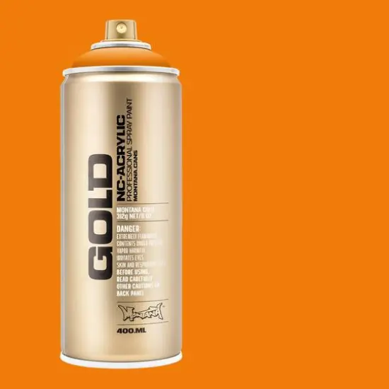 Montana&trade; Cans GOLD Shock Color Spray Paint, 400mL S2000 Shock Orange Light {6}