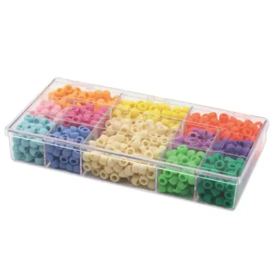 Multicolor Matte Pony Beads by Creatology&trade;, 6mm x 9mm {6}