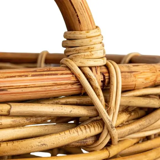 Hello Honey&reg; Natural Brown Hand Woven Rattan Basket Set with Handles {8}