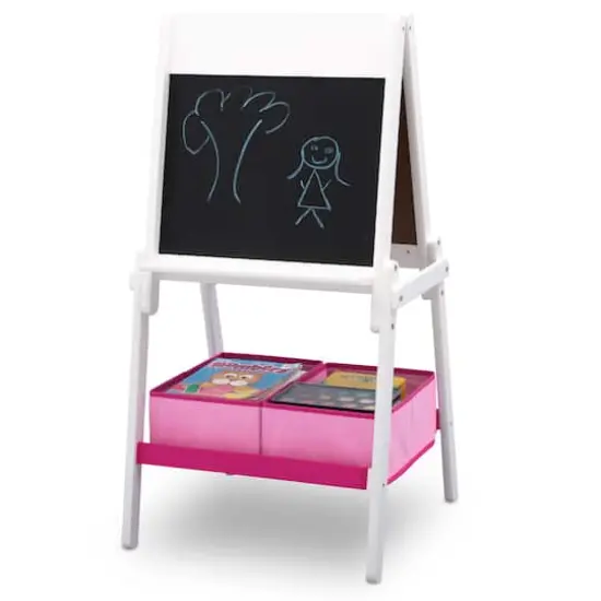 My Size White Double Sided Storage Easel  {3}