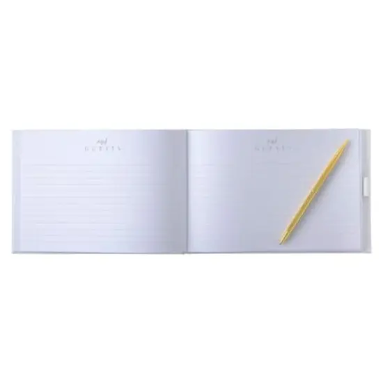 White & Gold Guest Book & Pen Set by Celebrate It&trade; {4}