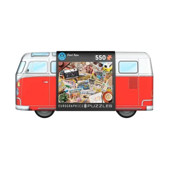 VW Road Trips Collectible Bus-Shaped Tin Puzzle: 550 Pcs {3}