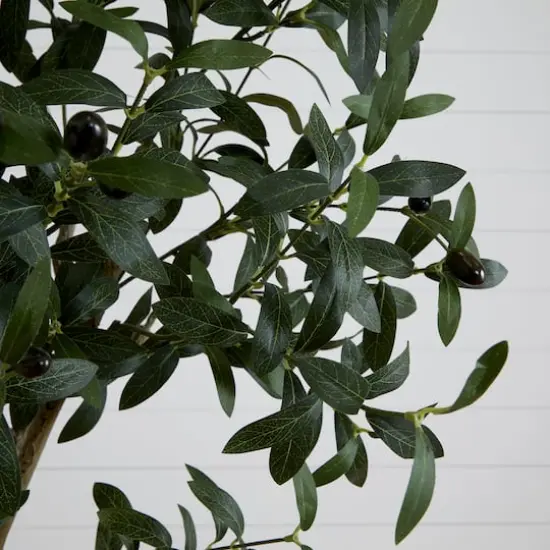 7ft. Potted Artificial Olive Tree {4}