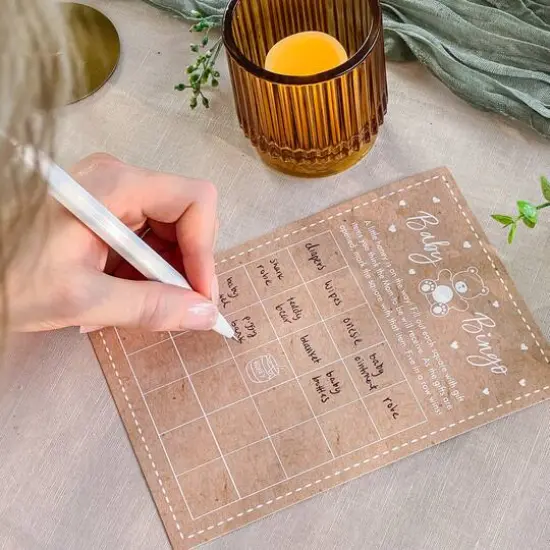 Kate Aspen&reg; Kraft Bear Diaper Raffle & Scratch Off Game Set {6}